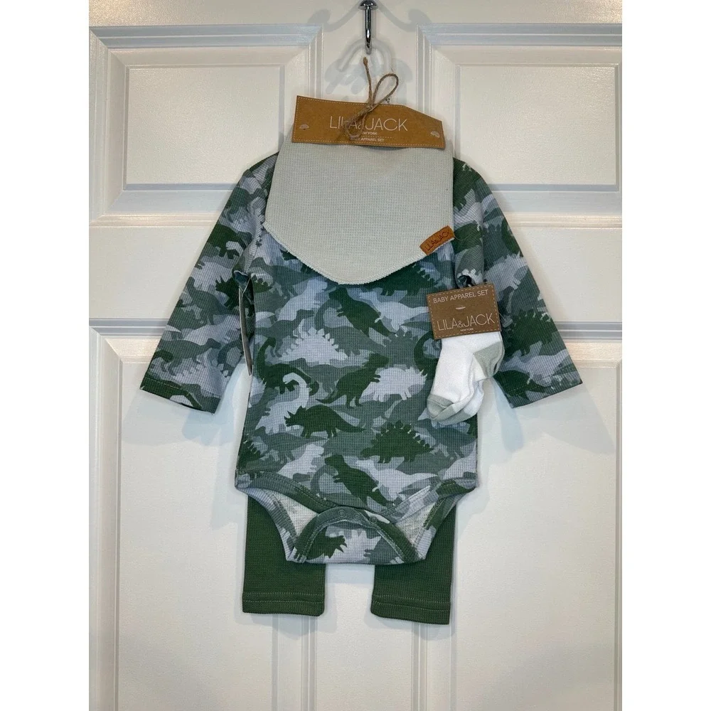 Lila & Jack Boys Dino‎ 4pcs Set Size 6/9 months NWT
